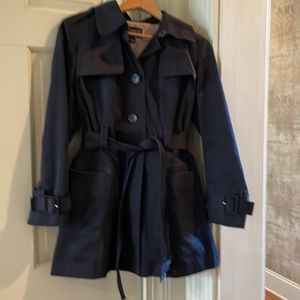 Banana Republic short black trench coat.  PS